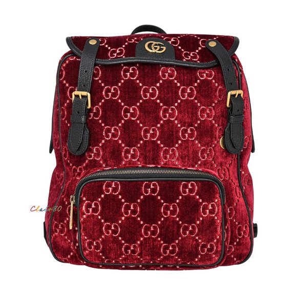 Gucci Unisex 574942 GG Monogram Velvet Backpack - Picture 3 of 10